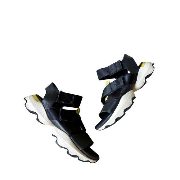 Sorel WOMEN'S KINETIC IMPACT SPORTY SANDALS size 10 Black Chunky Slingback Open - Picture 4 of 14